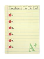 Teachers List stock photo
