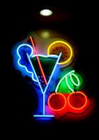 Neon Cocktail Sign stock photo