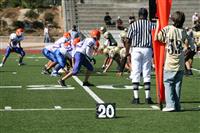 American Football Game (Focus on Referee) stock photo