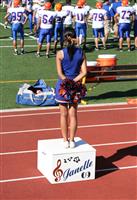 Cheerleader at Football Game stock photo