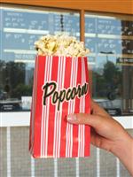 Popcorn at the Movies stock photo