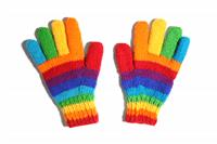 Rainbow Gloves stock photo