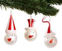 Snowmen Ornaments stock photo
