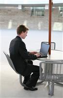 Business Man Using Laptop stock photo