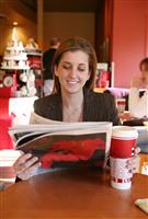 Business Woman on Coffee Break stock photo