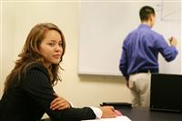 Business Woman in Meeting stock photo