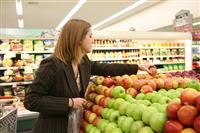 Woman Grocery Shopping stock photo