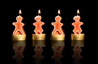 Gingerbread Candles stock photo