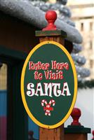 Santa Sign stock photo