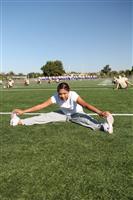 Woman Stretching stock photo