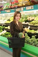 Woman Grocery Shopping stock photo