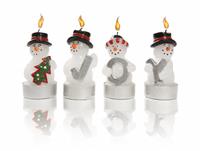 Snowmen Candles stock photo