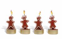 Gingerbread Candles stock photo
