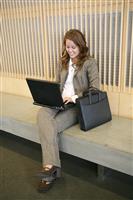 Business Woman on Laptop stock photo