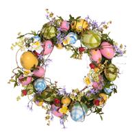 Easter Egg Wreath stock photo