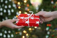 Holiday Gift Giving stock photo