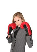 Business Woman Fighter stock photo