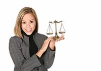 Lawyer with Scale stock photo