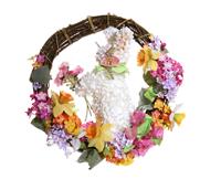 Easter Rabbit Wreath stock photo