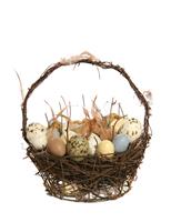 Easter Basket with Eggs stock photo