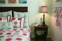 Vibrant Bedroom stock photo