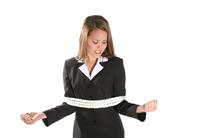 Tied Business Woman stock photo
