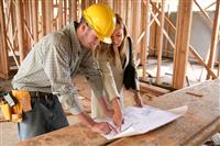 Home Designer with Home Builder stock photo