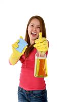 Woman or Maid Cleaning stock photo