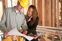 Home Designer with Home Builder stock photo