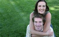 Couple on the Grass stock photo