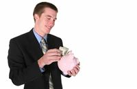 Business Man with Money stock photo