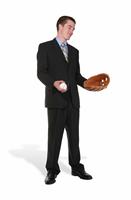 Business Man Baseball stock photo