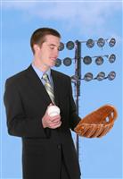 Baseball Business Man stock photo