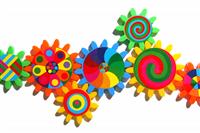 Colorful Gears stock photo