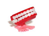 Teeth Wind Up Toy stock photo