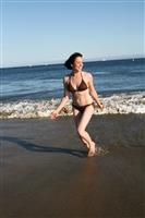 Girl at Beach stock photo