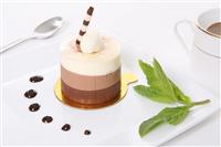 Mocha Cake Dessert stock photo