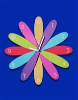 Colorful Flower Clock stock photo