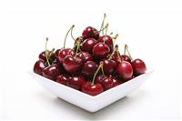 Bowl of Cherries stock photo