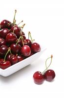Bowl of Cherries stock photo