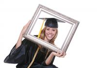 Graduating Woman stock photo