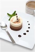 Mocha Cake Dessert stock photo