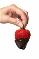 Strawberry Dipped in Chocolate stock photo