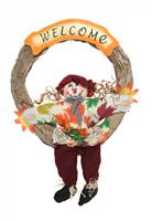 Scarecrow Wreath stock photo