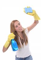 Woman Cleaning stock photo