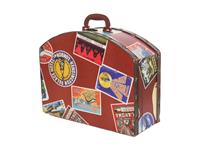 World Travelers Suitcase stock photo