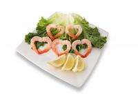 Shrimp Hearts stock photo