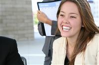 Business Woman Laughing stock photo