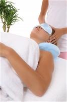 Woman Getting Massage stock photo