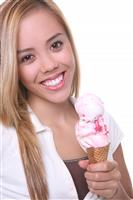 Girl With Ice Cream stock photo